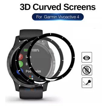 10PCS 3D Izliekta, Mīksta Screen Protector for Garmin Vivoactive 4 / 4S /Aktīvā S Pilnībā Segtu Anti-Scratch Aizsardzības Plēves (Bez Stikla)