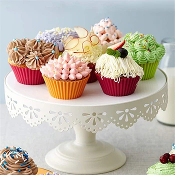 12pcs Silikona Kūka Pelējuma Kārta Ziedu Zvaigzne Formas Muffin Kūku Cepšanas Veidnes Virtuve, ēdienu Gatavošanas Bakeware Maker DIY Kūka Dekorēšanas