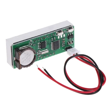 12V 5-24V Elektronisko Voltmetrs Termometrs ar Pulksteni Auto Auto LED Monitoru Modulis G32C