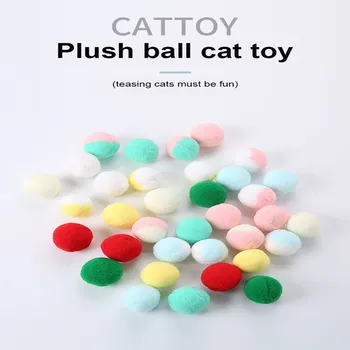 1gb Gudrs, Funny Kaķis Rotaļlietas Stiept Plīša Bumba Mīksta Krāsains Kaķis Rotaļu Bumbu Interaktīvais Kaķis Rotaļlietas Kaķēns Rotaļlietas Sakost Rotaļlieta Kaķis Piederumi