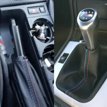 2 Gab./Komplekts Auto Modifikācijas DIY Aksesuāri Rokas Gaiter Shift Boot Ādas Segumu Boot BMW 3 Series E36 E46 M3