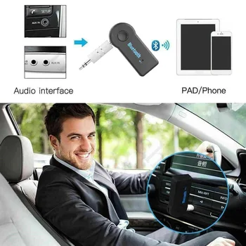 2 in 1-Bezvadu Bluetooth 5.0 Uztvērējs, Raidītājs Adapteris 3,5 mm Jack Auto Mūzikas Audio Aux Uztvērējs, Austiņu, Brīvroku