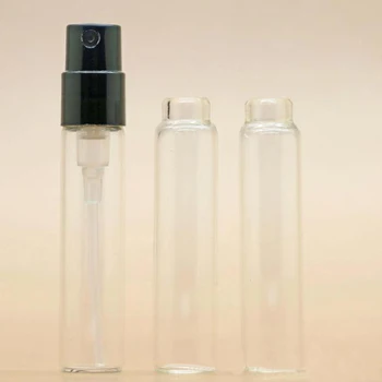 2 ml Mini Caurspīdīga Stikla Smaržu Pudeles, Tukšas Refilable Aerosola Pudelē, Mazs Pulverizators Smaržas Paraugu Pudelītēm Pārdošanai