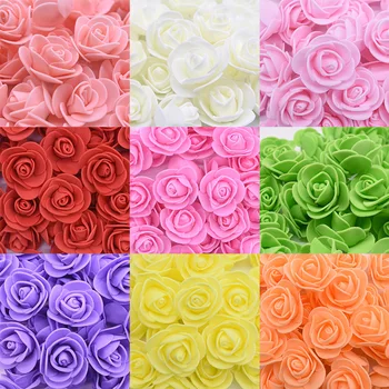 200pcs Multicolor Rožu Mākslīgā PE Putu Rožu Ziedu Galvas DIY Vainags Vītnes Piederumi, Kāzas, Dzimšanas dienas svinības Rotājumi