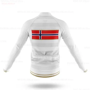 2020. gadam Norvēģija Pavasarī\Vasarā Ceļu, Velosipēdu Jersey Vīriešu garām Piedurknēm Kalnu Sacīkšu Velosipēdu Apģērbu Maillot Ropa Ciclismo Hombre