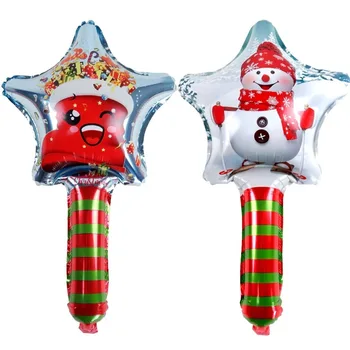 24 collu Ziemassvētku piepūšamās stick cukurniedru konfektes aļņa galvas piparkūkas cilvēks sniegavīrs dzimšanas dienas svinības, banketu piederumi