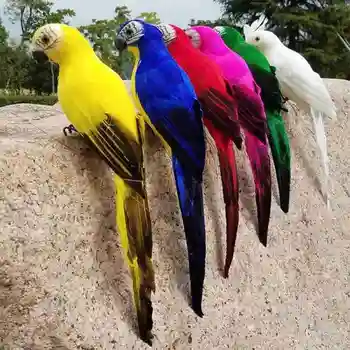 25cm Spilgti Papagailis Simulācijas Rotaļlietas, Mīkstās Gudrs Savvaļas Dzimšanas dienu, Bērniem 6 Bērniem Dzīvniekus, Putnu Lelle Krāsu Dāvanas