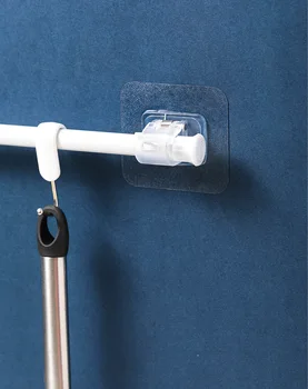 2GAB non-marking dušas aizkaru stieņa karājas klipu bezmaksas pamatni aizkaru, dvieļu stienis stiprinājuma apskava sienas plaukts