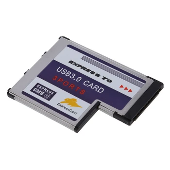 3 Portu USB 3.0 Express Card 54mm PCMCIA Express Kartes Klēpjdatoru JAUNAS