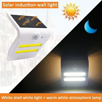 3 Režīmi LED Saules Gaismas Āra Saules Lampas PIR Kustības Sensoru pie Sienas Gaismas Ūdensnecaurlaidīga Saules enerģijas Saules Dārza Dekorēšanai