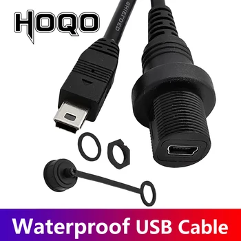 30cm Mini USB 2.0 IP67 Waterproof Kabelis,Mini-USB 5pin IP 67 Vīriešu Panel Mount Ūdens Pierādījums Savienotājs pagarinātāju