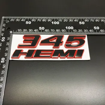 3D Metāla 345 HEMI logo Emblēma Aizmugurē Žetons Automašīnas Bagāžnieka Uzlīme Auto Stils Jeep Cherokee Kompass Wrangler, Dodge, Lādētāju, Honda