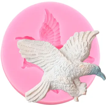 3D Putnu Silikona Veidnes Ērglis Pomādes Kūka Dekorēšanas Instrumentiem, rokām Darinātas Ziepes, Sveķi, Māla Pelējuma Konfektes, Šokolādes Gumpaste Veidnes