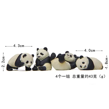 4gab/set Kawaii Panda Attēls Rakstāmgalds, Auto Rotājumi Q Versija Cute Lelle, Modelis, Pasaku Dārzs Sūnu Miniatūras Amatniecības Istabas Interjeru Rotaļlietas