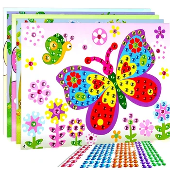 5gab/daudz DIY Dimantu Uzlīmes Roku darbs Kristāla Ielīmējiet Krāsošana Mozaīkas Puzzle Rotaļlietas Izlases Color Kids Bērnu Uzlīmes, Rotaļlietas, Dāvanu