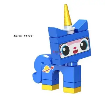 8pcs/set Vienā Ēkā, Bloki Cartoon Movie Ķieģeļi Unikitty Super Dusmīgs Astro Izvēlīgs Biznis Unicorn Kitty rotaļlietas bērniem