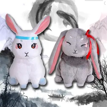 Anime Mo Dao Zu Shi Plīša Rotaļlietas Wei Wuxian Lan Wangji Truša Lelle Dzīvnieku Pet mīkstās Rotaļlietas bērniem Dāvanas Cosplay Aksesuārus