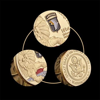 ASV 101st Airborne Division Challenge Monētas Falcon Godu Medaļu Monētu Kolekciju W/ Cietā Kapsula Displejs