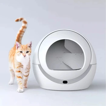 Automātiskā Kaķu Pakaiši Kastē Smart Wifi Pakaišu Paplāti Tualetes Pašattīrīšanās Dezodorants Splash Pierādījums Droši Norobežotas Elektriskā Pakaiši Kastē