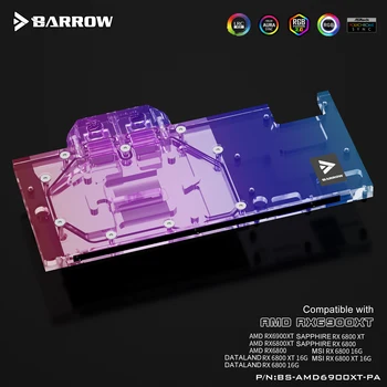 BARROW 6900 GPU Ūdens Dzesēšanas Bloku, Pilns pārklājums AMD Dibinātājs Izdevums MSI Sapphire RX 6900 6800 XT, BS-AMD6900XT-PA