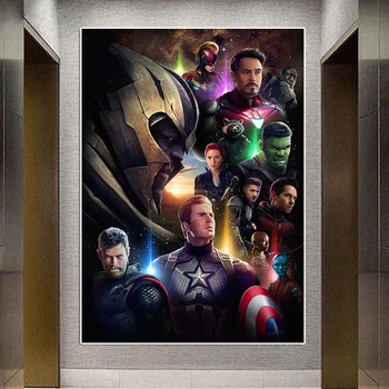 Brīnums Kapteinis Amerikāņu Kanvas Glezna Avengers Filmas Plakāts Supervaronis Kino Sienu Mākslas Filmu Attēla Istabas Mājas Apdare