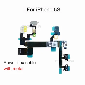 CXHKRR Power Flex iPhone 6s 6 7 8 Plus 5 5s SE X XS XSmax Mikrofona Skaļuma Taustiņš Ieslēgšanas / izslēgšanas Slēdzis, Flex Kabelis Ar Metāla Daļām