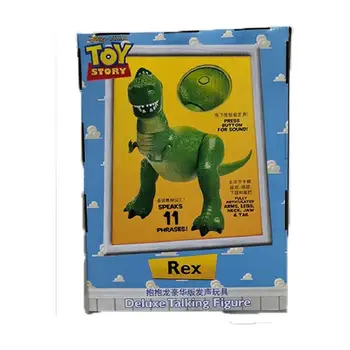 Disney Rotaļlietu Stāsts Rex Zaļo Dinozauru Deluxetallking Attēls 34cm Pvc Rīcības Mini Lelles Bērnu Rotaļlietu Modelis Bērniem Dāvanu