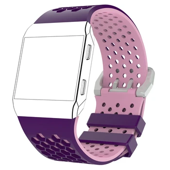 Dubultā Krāsu Silikona Siksna Fitbit Jonu Smart Watch Band Nomaiņa Pulksteņu Siksniņas Elpojošs Par Fitbit Jonu Aproci