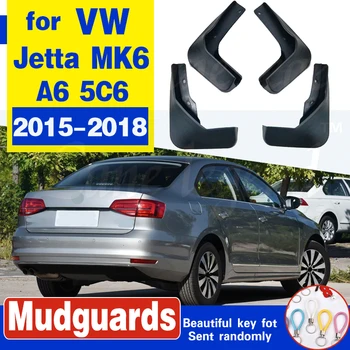 Dubļusargi priekš Volkswagen VW Jetta A6 5C6 Mk6 6. Gadam~2018 Auto Piederumi Fender Mudflaps Aizsargs Šļakatu Dubļu Sargi 2016 2017