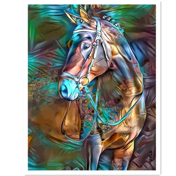 Eļļas Glezna, Ko Numuri zirgu Audekls Ar Rāmi, Roku darbs Zīmēšanas Krāsas Pieaugušajiem Attēlu Krāsošana Ar Numuru Apdare
