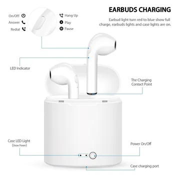 I7s tws Austiņas Bluetooth 5.0 Austiņas Bezvadu Austiņas Stereo Bass Earbuds auss Sporta Ūdensizturīgs Austiņu bezmaksas piegāde
