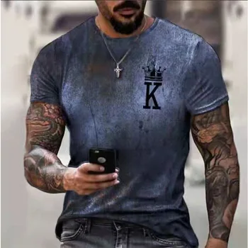 Ir 2021. Jaunas Netīrās Karalis Stils T Krekls Vīriešiem Ātrās žāvēšanas Auduma Harajuku Sporta Krekli ar Īsām Piedurknēm Tee Kreklu 3d Iespiesti Īpašu Tshirt