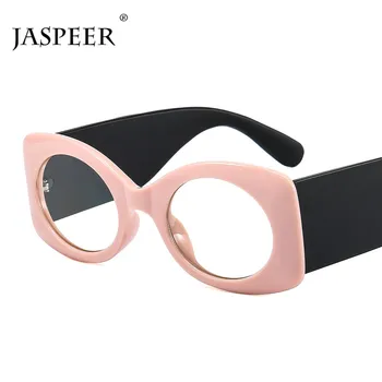 JASPEER Šiks Rāmji, Brilles Sievietēm Punk Pilnībā Ietin Brilles Vīriešiem Ovāls Skaidrs, Objektīvs Modes Optisko Briļļu Rāmjiem