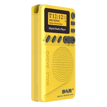 Kabatas Radio Portatīvie DAB Digitālais Radio Uzlādējams FM Radio LCD Displejs, Skaļrunis, Staigāt, Skriet vai Skriet