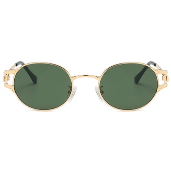 Kachawoo steampunk ovālas formas saulesbrilles-retro vīriešiem zaļā brūnā apaļā saules brilles sievietēm, skaidrs, objektīvs metāla uv400 dzimšanas dienas dāvanas postenis
