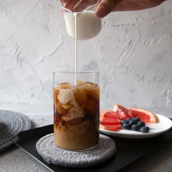 Kafijas Stikla Krūze Piena Tēja Kafijas Tasi Crystal Caurspīdīga Krūzes Mājās Bārs Drinkware Pāris Dāvanas, Karstumizturīgs Veselīgu Dzērienu Krūze