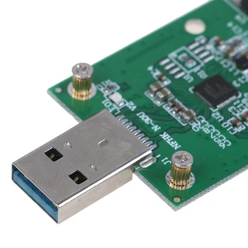 Karstā pārdošanas Mini USB 3.0 PCIE mSATA Ārējo SSD PCBA Conveter Adapteris Karte