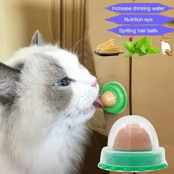 Kaķis Cukura Bumbu Kaķis Uzkodas, Konfektes Licking Cietā Uztura Kaķis Traktēti Enerģijas Bumbu Rotaļlieta Ar Dabas Catnip Un Zīdējs Par Kaķiem Jaunas