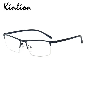Kinlion Metāla Lasīšanas Brilles Sievietēm Retro Zilā Gaisma Hyperopia Brilles Klasika Vintage Daļēji Bez Apmales Lasījumā Presbyopic Brilles