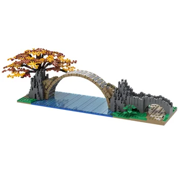 KM Pasaules slaveno ēku Velna Tilts Atrakcijas Modelis Mini Celtniecības Bloki Izglītojošas Rotaļlietas Bērniem Bērniem Dāvanas 1012pcs