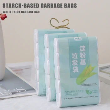 Kukurūzas bioloģiski noārdāmu mājsaimniecības atkritumu maisi, kas klasificēti izmantojamais tualetes tīrīšanas virtuves miskastes maisi biezākas plastmasas maisiņu pārtraukums