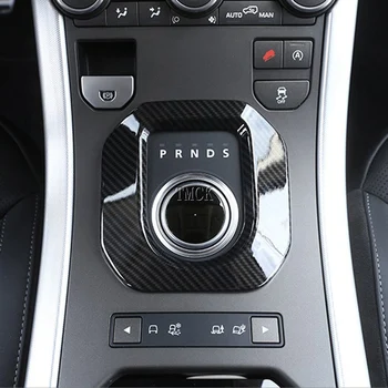 Land Rover Range Rover Evoque 2012-2019 Oglekļa Šķiedras Auto Piederumi Centra Konsole Pārnesumu Pārslēgšanas Vāka Apdare Dekoratīvu Rāmīti