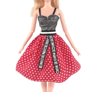 Leļļu Apģērbu Modes Roku darbs 9 Stils Skaista Princese Kleitas, Ziedu Raksts, Svārki, Apģērbu Barbie Lelle, Rotaļlietas Piederumi