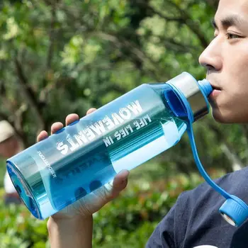 Lielas Jaudas Portatīvo Plastmasas Ūdens Pudeles BPA Bez Dzeramā Pudele Āra Kempings Velo, Pastaigu, Sporta Kratītāju Pudeles