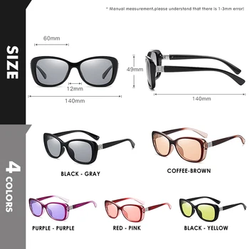 LIOUMO Modes Dizaina Saulesbrilles Sieviešu Polarizētās Photochromic Sieviešu, Saules Brilles Briļļu Elegants Rāmis UV400 gafas de sol