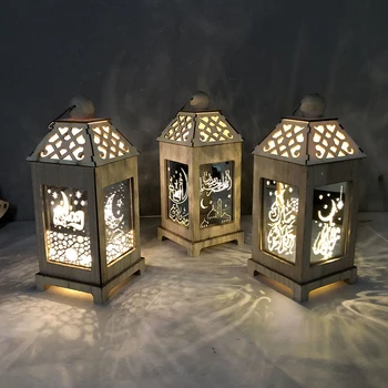 Liviorap LED Gaismas Festivāla Laternu Happy Eid Mubarak 