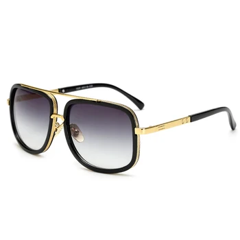 Modes Lielo Rāmi Saulesbrilles Vīriešiem Zīmola Dizainere Laukumā Augstas Kvalitātes Retro Vintage Braukšanas Saules Brilles Gafas Oculos De Sol UV400