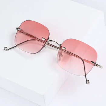 Modes Taisnstūra bez apmales Brilles Luksusa Dizaina Sievietēm Unisex Retro Slīpumu, Brilles, Brilles UV400 Streetwear Piederumi