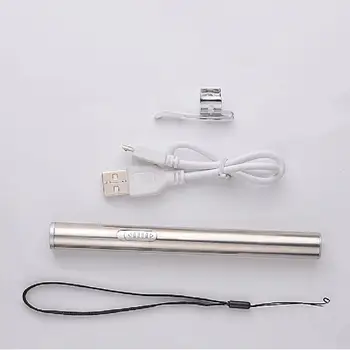 Multi-funkciju, LED Zibspuldzi, USB Uzlādējams Mini Portatīvo UV Lāpu Lāzera Gaismas Tērps Pet Apmācību Medicīnas Apgaismojums