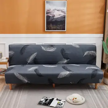Mūsdienu Armless izvelkamais Dīvāns Gulta Segtu Pleds Elastīgs Futon Liels Sēdeklis Dīvāns Slipcovers Pārklājs par Dzīves Telpa Bez Rokām